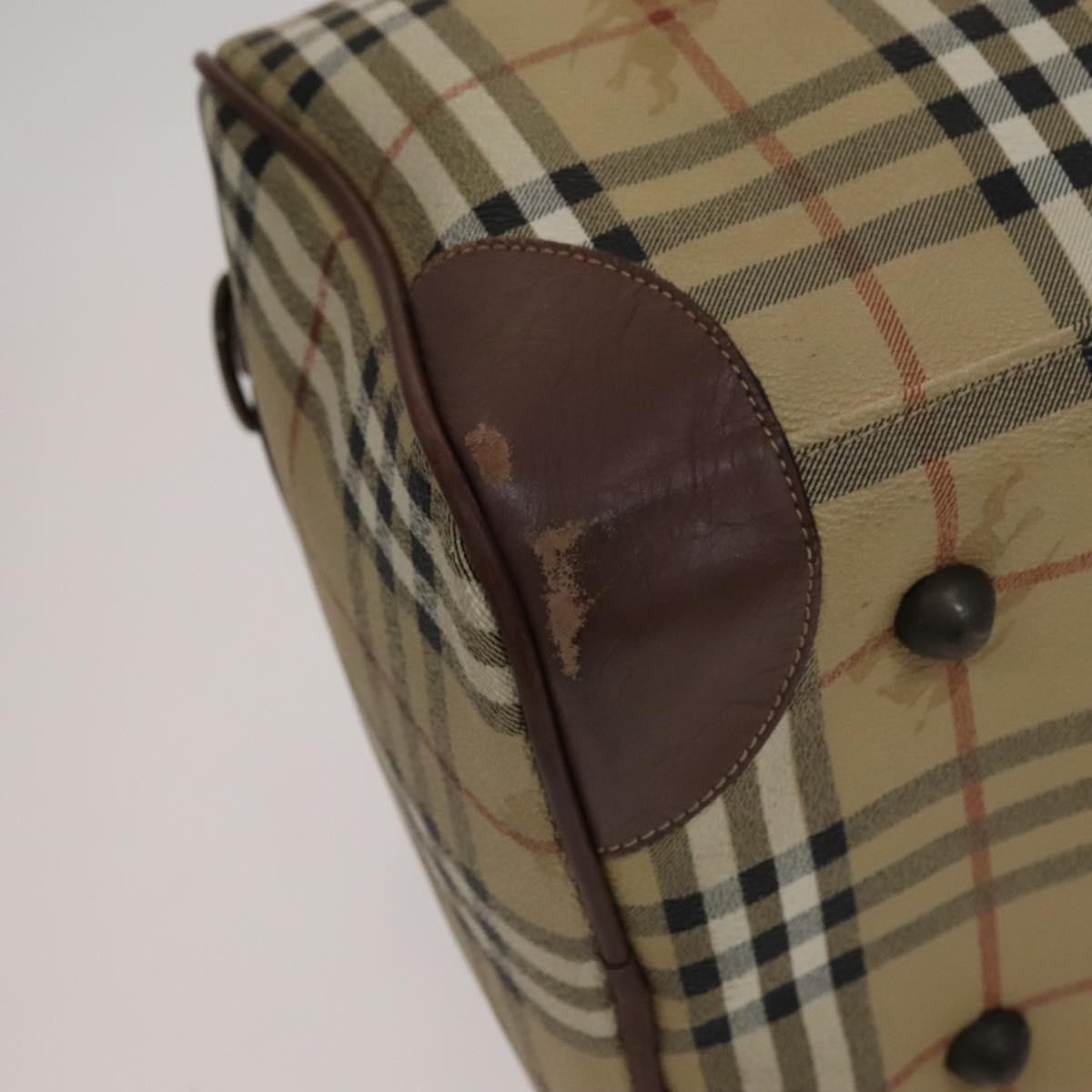 Burberry Convertible Weekend Duffle Bag Haymarket Coated Canvas, BEIGE, CANVAS, Travel bag