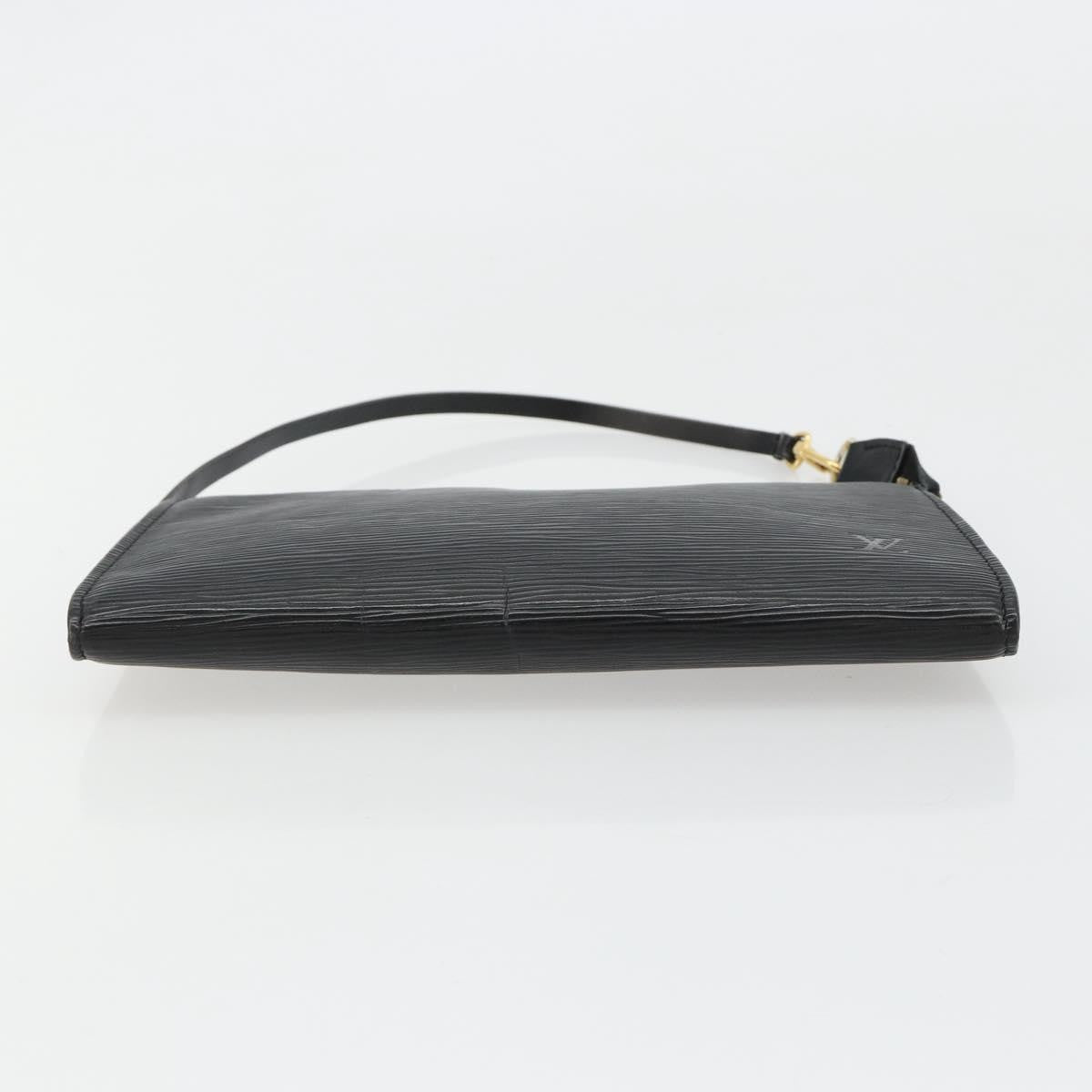 Louis Vuitton Pochette Accessoires Epi Leather, Black, Leather, Clutch