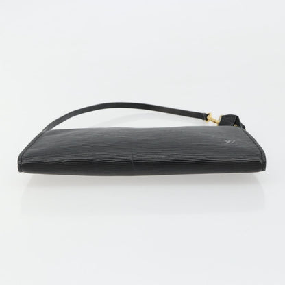 Louis Vuitton Pochette Accessoires Epi Leather, Black, Leather, Clutch