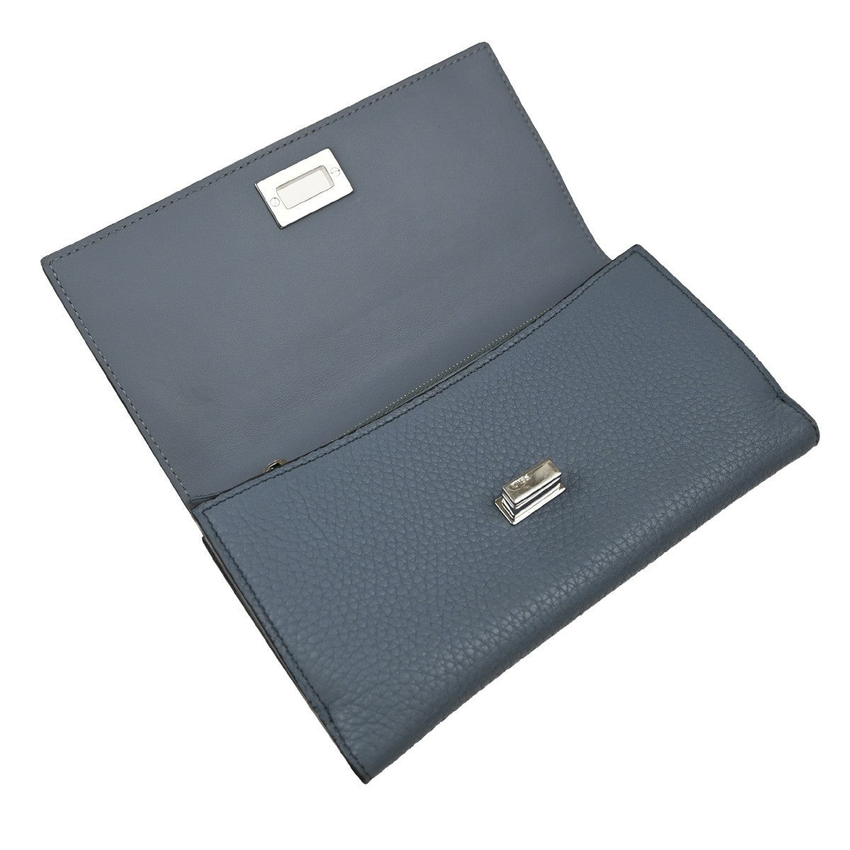 Fendi Peekaboo Wallet Leather, Blue, Leather, Wallet