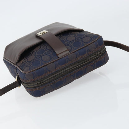 Salvatore Ferragamo Gancini Shoulder Bag Nylon, Navy, Nylon, Shoulder Bag