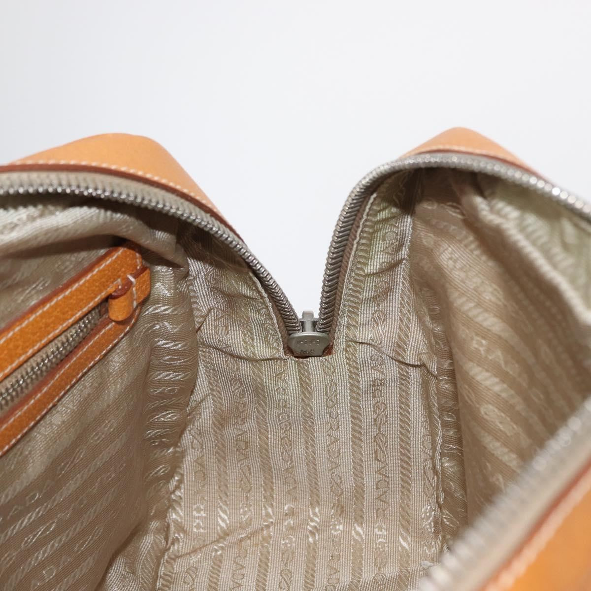 Prada Bowler Bag Canvas with Leather, BEIGE, CANVAS, Handbag