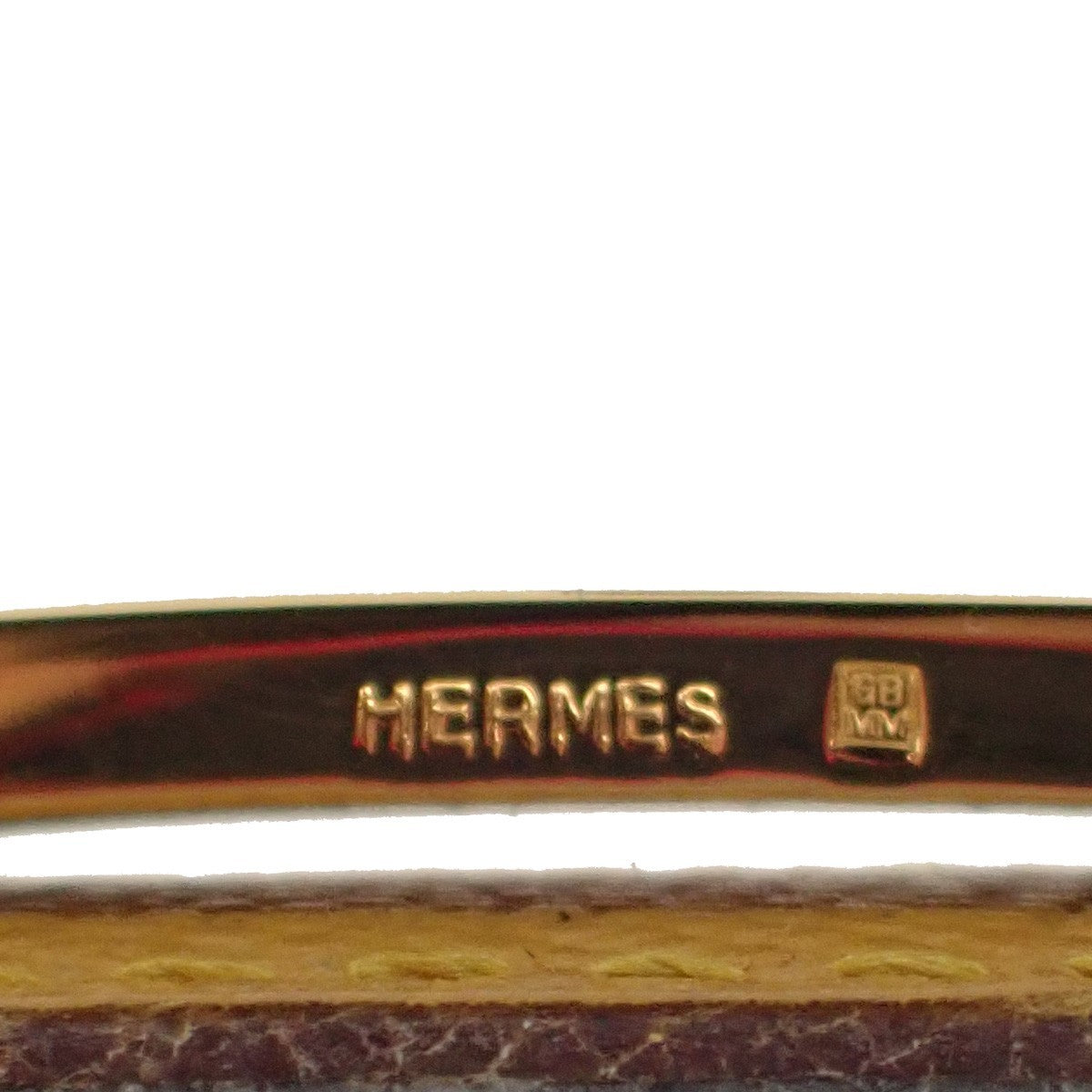 Hermes Constance Reversible Belt Leather, YELLOW, LEATHER, Belts