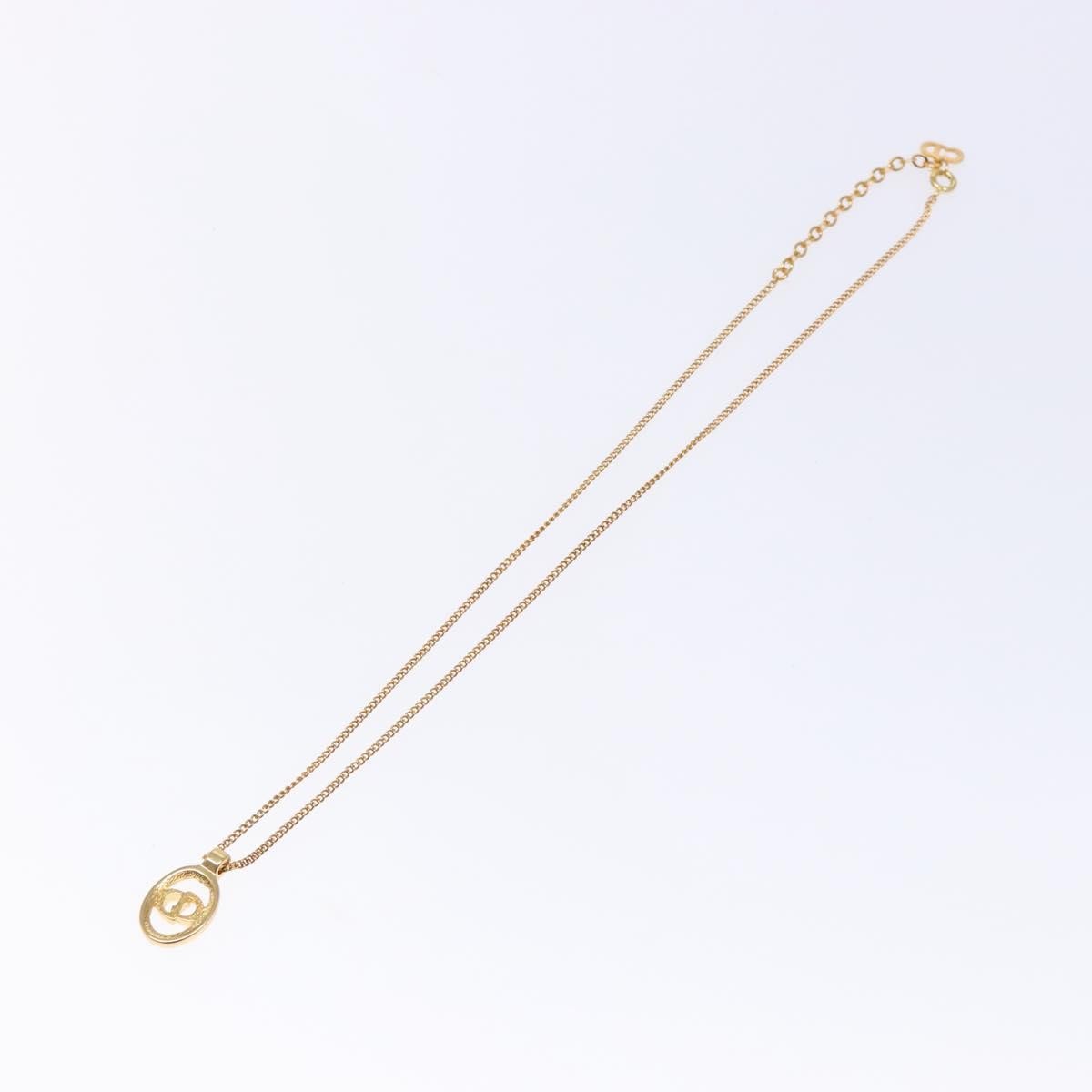 Christian Dior CD Pendant Necklace Gold-plated, GOLD, METAL, Necklace