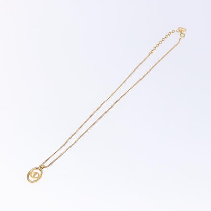 Christian Dior CD Pendant Necklace Gold-plated, GOLD, METAL, Necklace