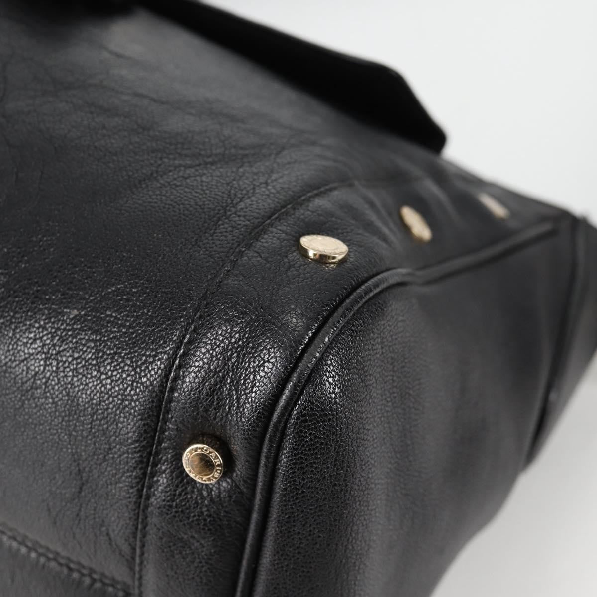 Bvlgari Chandra Top Handle Bag Leather, BLACK, LEATHER, Shoulder bag