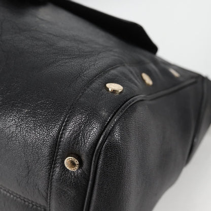 Bvlgari Chandra Top Handle Bag Leather, BLACK, LEATHER, Shoulder bag