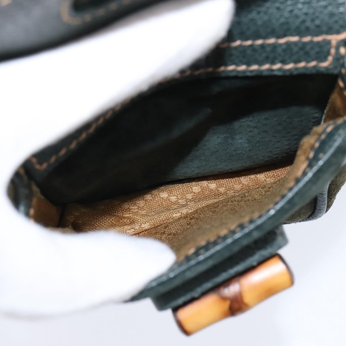 Gucci Vintage Bamboo Backpack Suede, KHAKI, SUEDE, Backpack