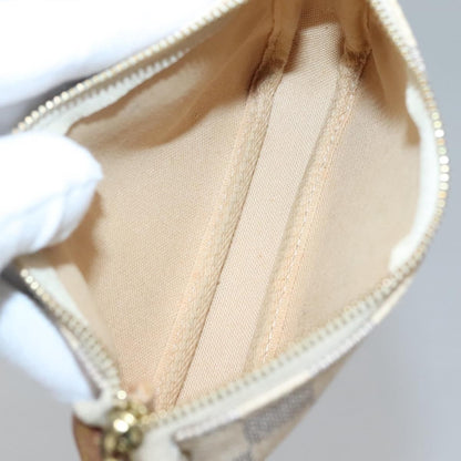 Louis Vuitton Pochette Accessoires Damier, WHITE, CANVAS, Clutche & pouche