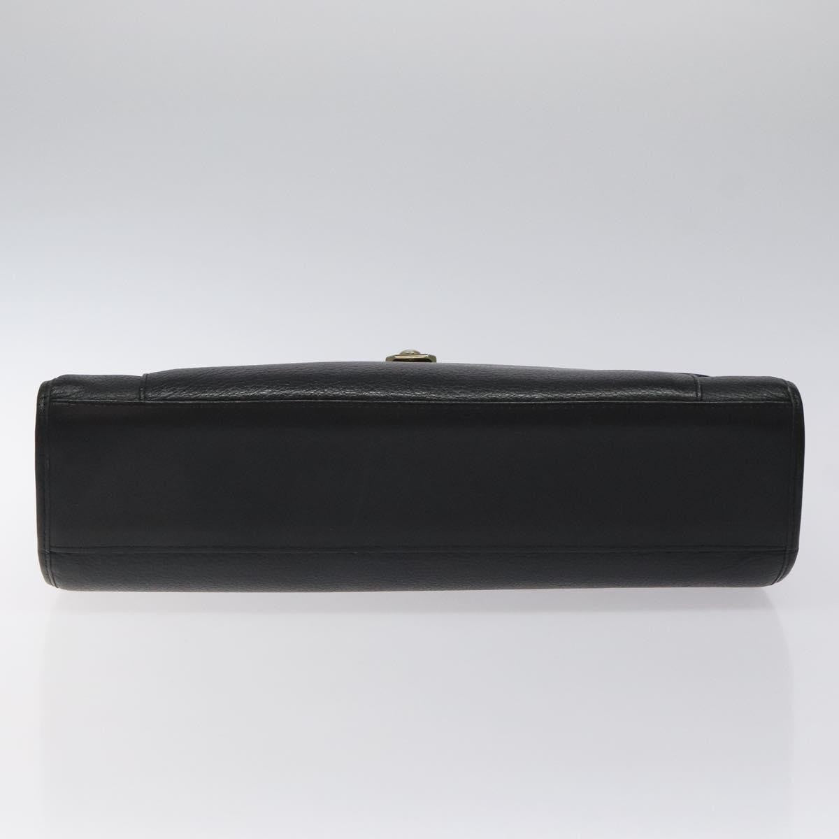 Burberry Convertible Briefcase Leather with London Check Coated Canvas, BLACK, LEATHER, Briefcase