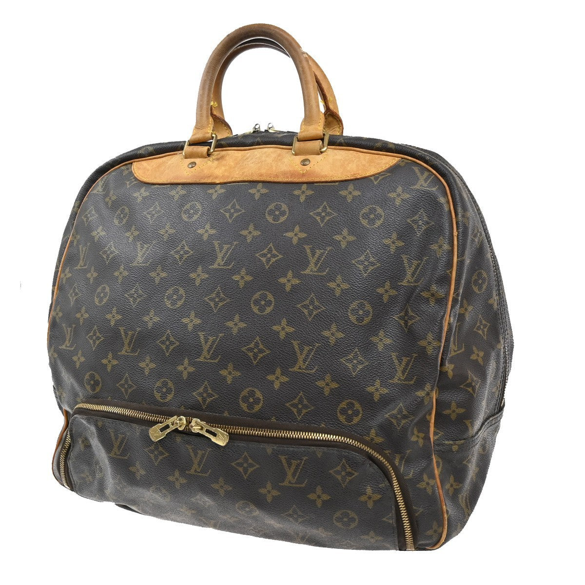 Louis Vuitton Evasion Travel Bag Monogram Canvas, BROWN, LEATHER, Travel bag