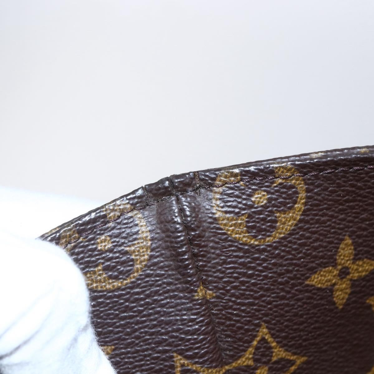 Louis Vuitton Shopping Sac Handbag Monogram Canvas, BROWN, CANVAS, Tote bag