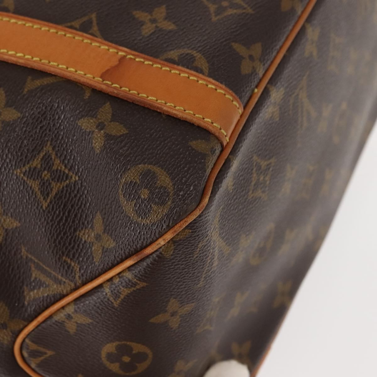 Louis Vuitton Shopping Sac Handbag Monogram Canvas, BROWN, CANVAS, Tote bag