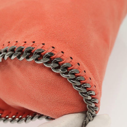 Stella McCartney Falabella Fold Over Bag Faux Suede, ORANGE, SUEDE, Shoulder bag