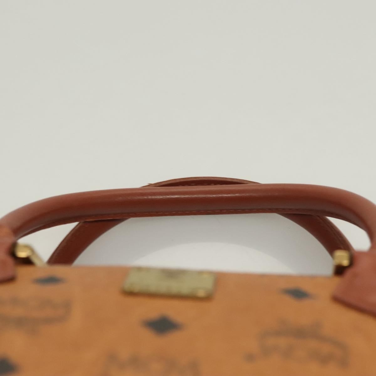 MCM Visetos Handbag Canvas and Leather, BROWN, CANVAS, Handbag