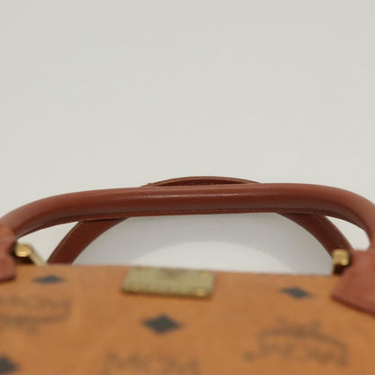 MCM Visetos Handbag Canvas and Leather, BROWN, CANVAS, Handbag
