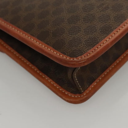 Celine Vintage Macadam Shoulder Bag Canvas, BROWN, CANVAS, Shoulder bag