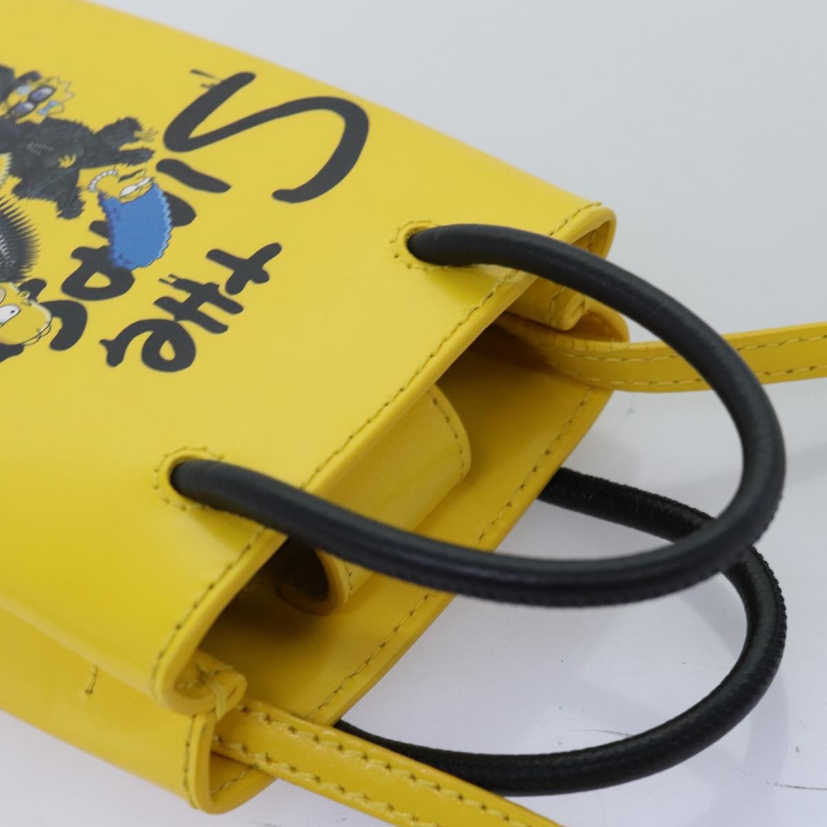 Balenciaga The Simpsons Shopping Tote Printed Leather, YELLOW, LEATHER, Tote bag