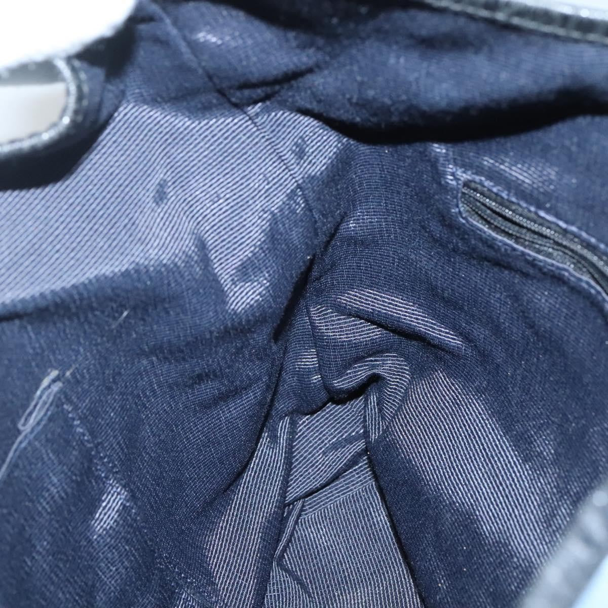 Salvatore Ferragamo Gancini Shoulder Bag Canvas, BLUE, CANVAS, Shoulder bag