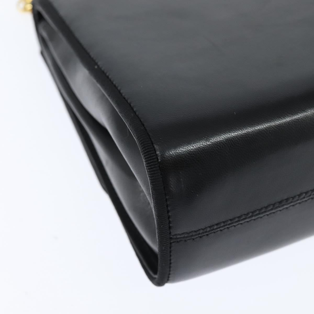 Salvatore Ferragamo Chain Flap Shoulder Bag Leather, BLACK, LEATHER, Shoulder bag