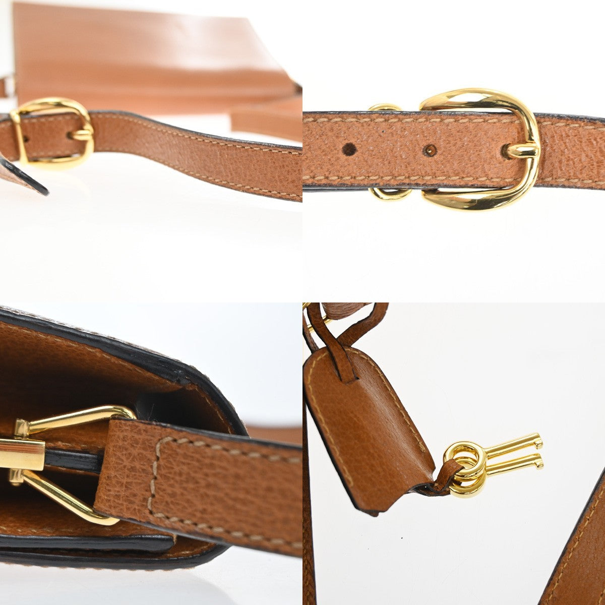 Gucci Vintage Lady Lock Top Handle Bag Leather, Brown, Leather, Shoulder Bag