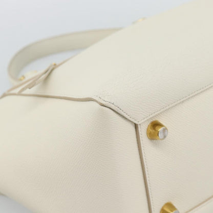 Celine Belt Bag Textured Leather, White, Leather, Handbag