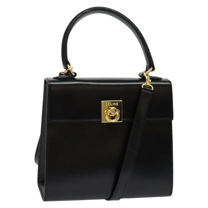 Celine Handbag Leather, BLACK, LEATHER, Handbag