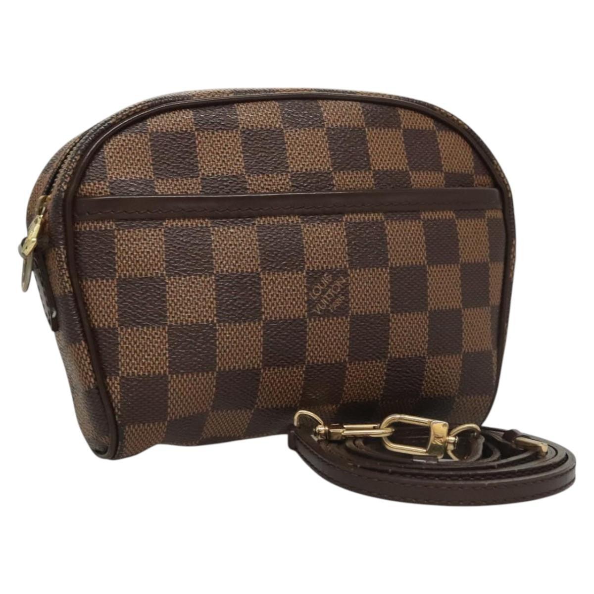 Louis Vuitton Ipanema Pochette Damier, BROWN, CANVAS, Clutche & pouche