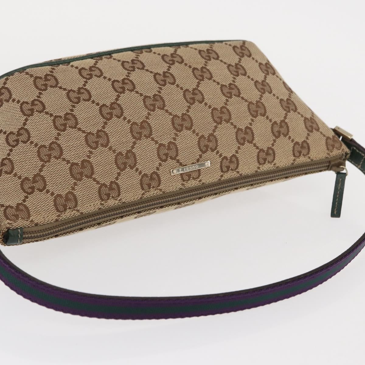 Gucci Vintage Boat Pochette GG Canvas, BEIGE, CANVAS, Handbag