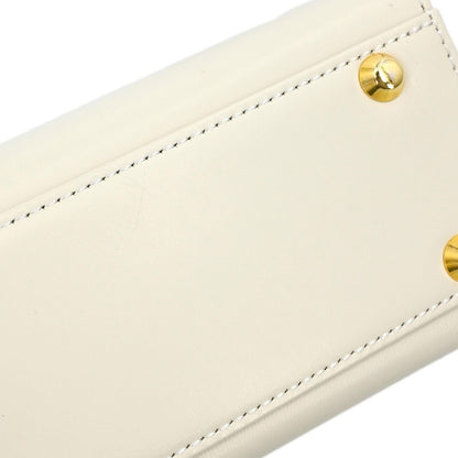 Saint Laurent Vintage Handbag Leather, WHITE, LEATHER, Handbag
