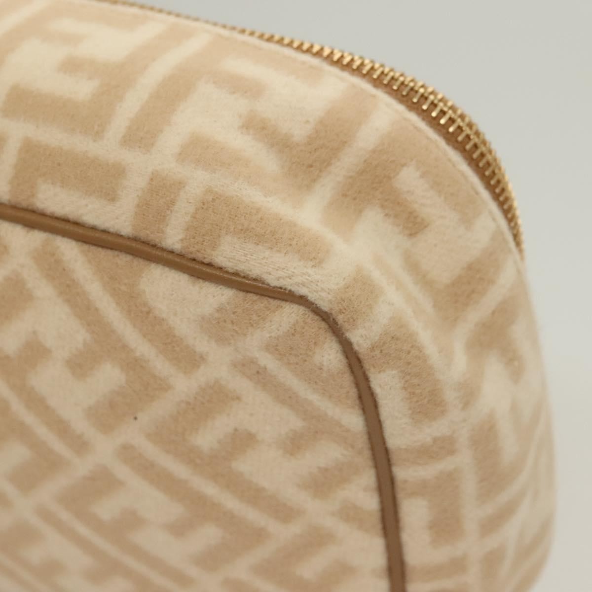 Fendi Vintage Toiletry Pouch Zucca Canvas, BEIGE, CANVAS, Clutche & pouche