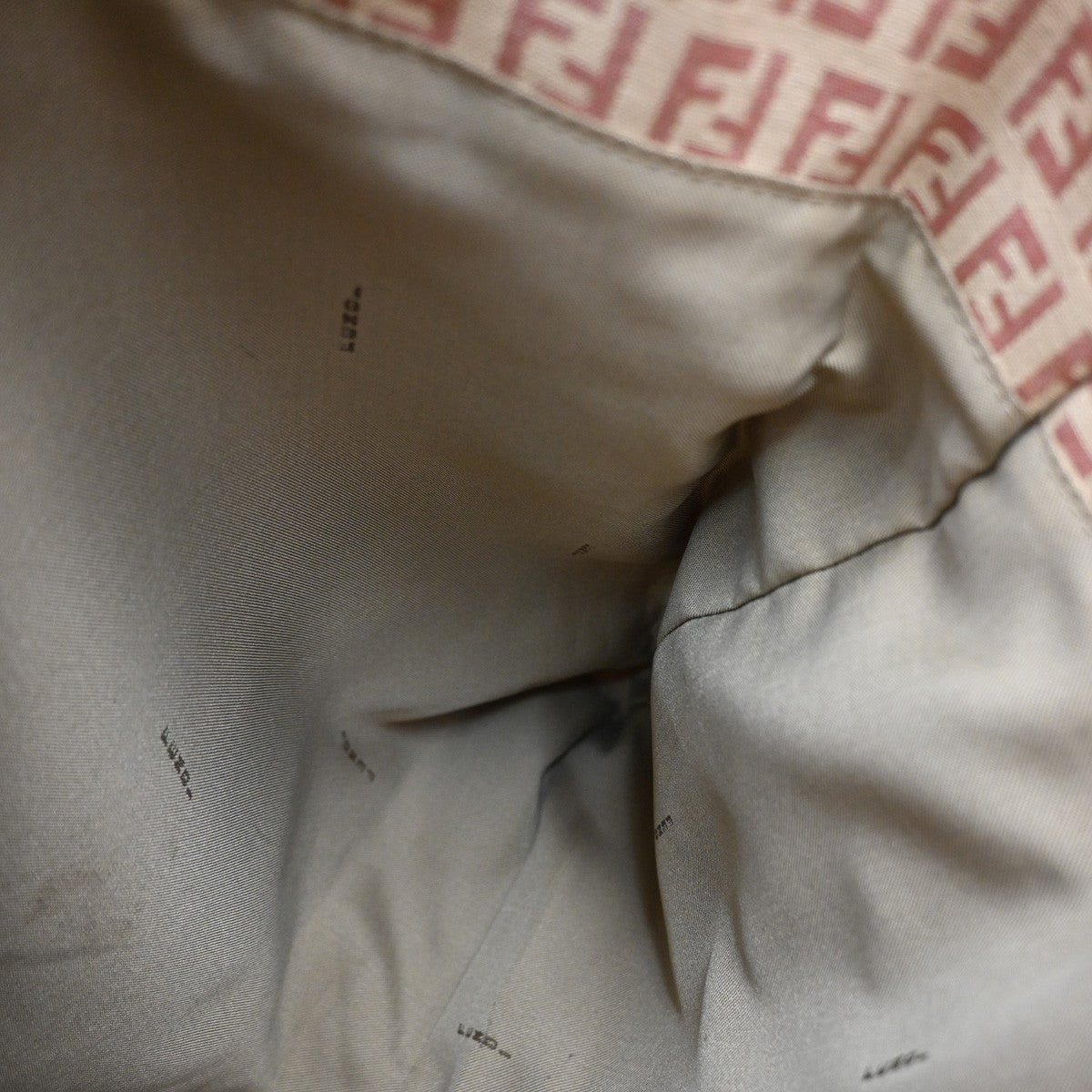 Fendi Shopping Tote Zucca Coated Canvas, PINK, CANVAS, Tote bag