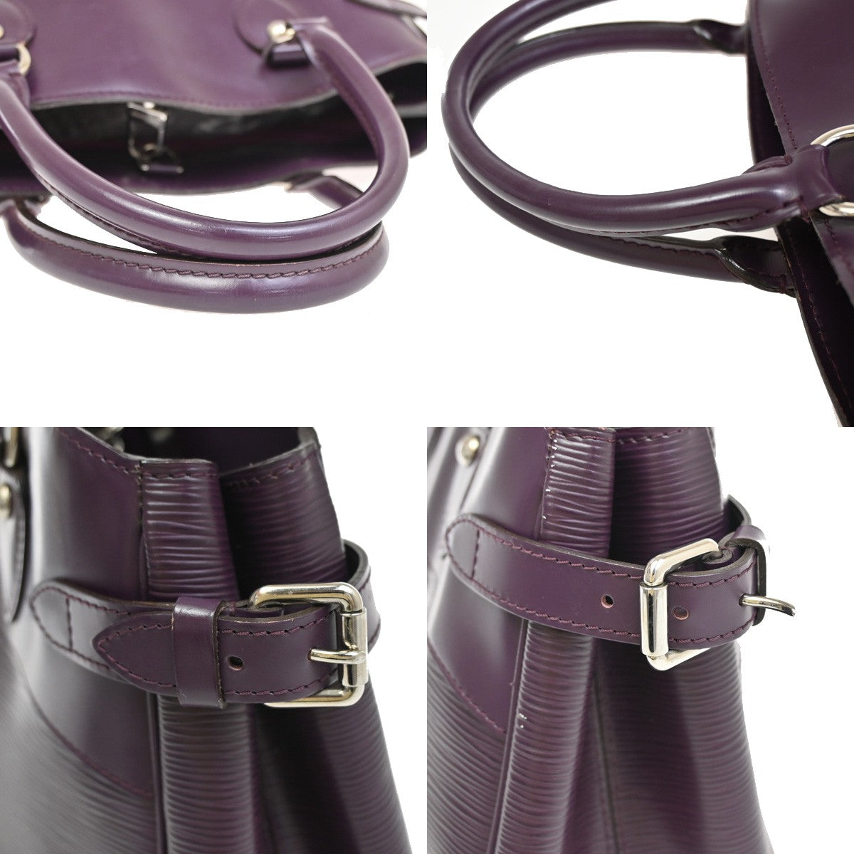 Louis Vuitton Passy Tote Epi Leather, PURPLE, LEATHER, Tote bag
