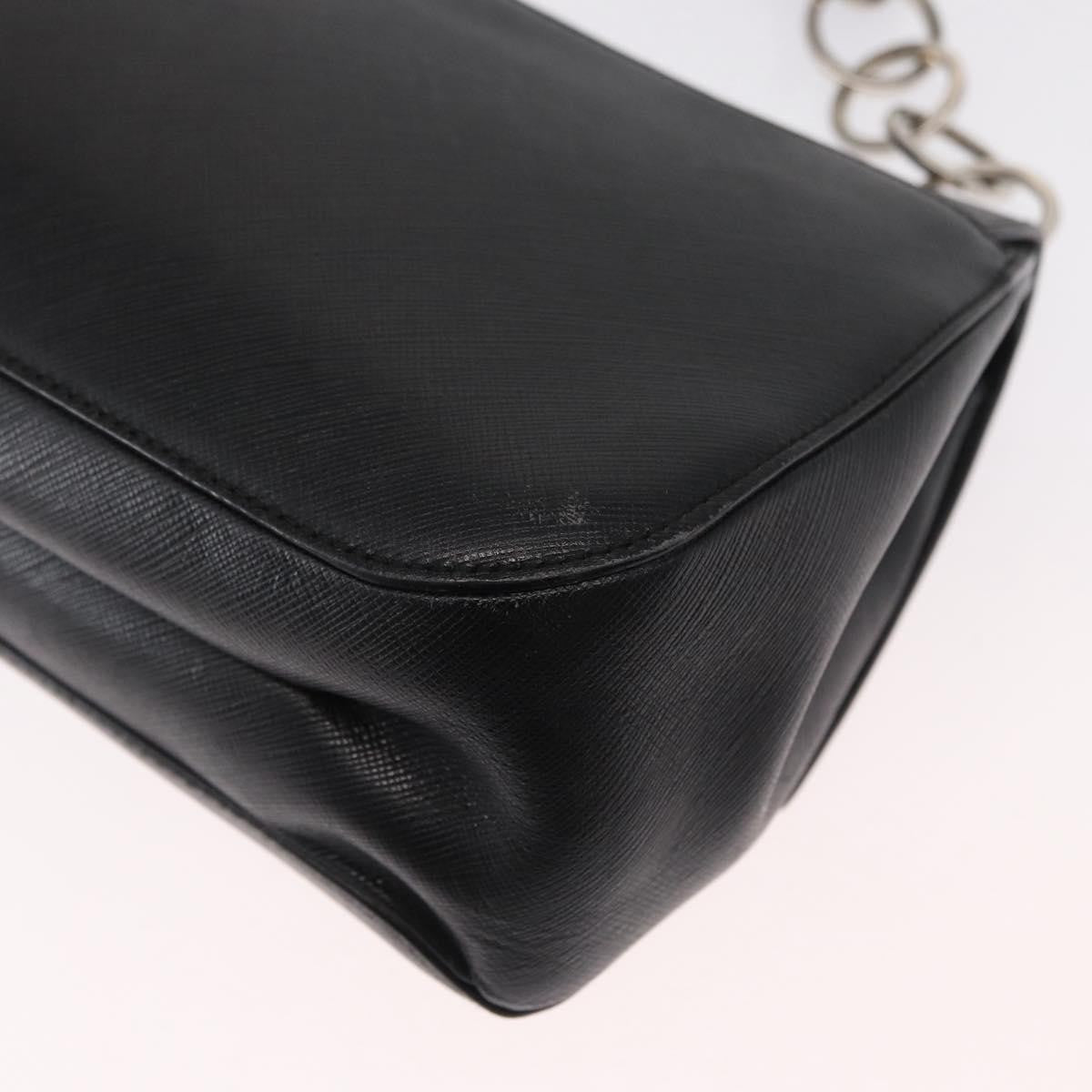Salvatore Ferragamo Gancini Shoulder Bag Leather, BLACK, LEATHER, Shoulder bag