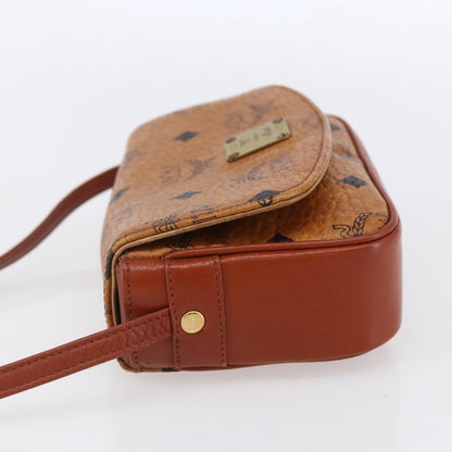 MCM Visetos Shoulder bag Canvas and Leather, BROWN, CANVAS, Shoulder bag