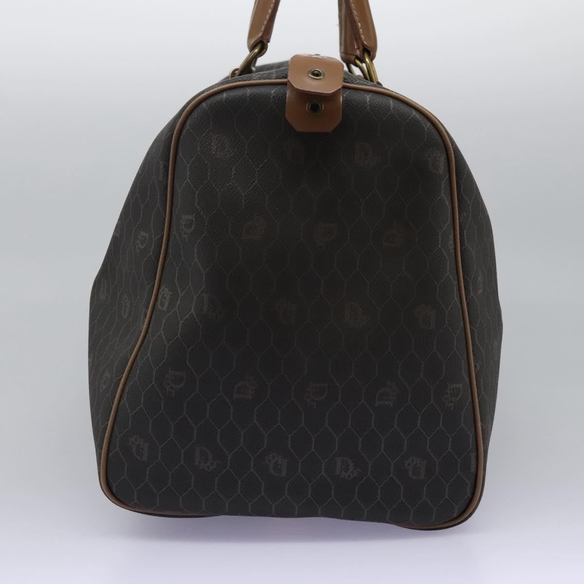 Christian Dior Vintage Honeycomb Boston bag Canvas and Leather, BLACK, PVC, Travel bag