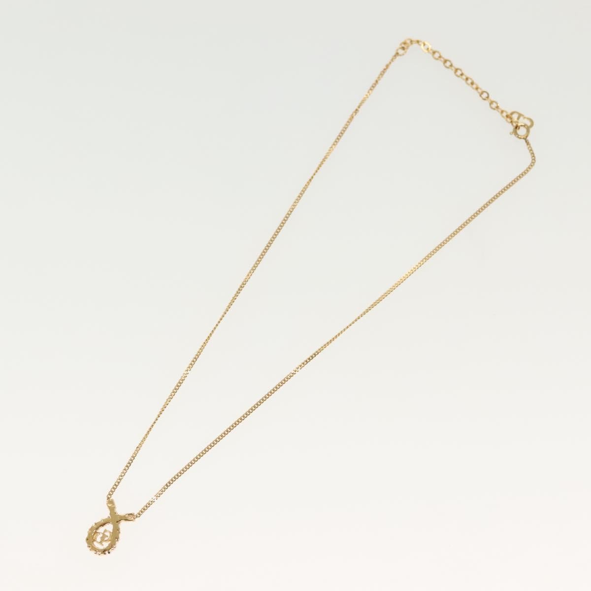 Christian Dior CD Pendant Necklace Gold-plated, GOLD, METAL, Necklace