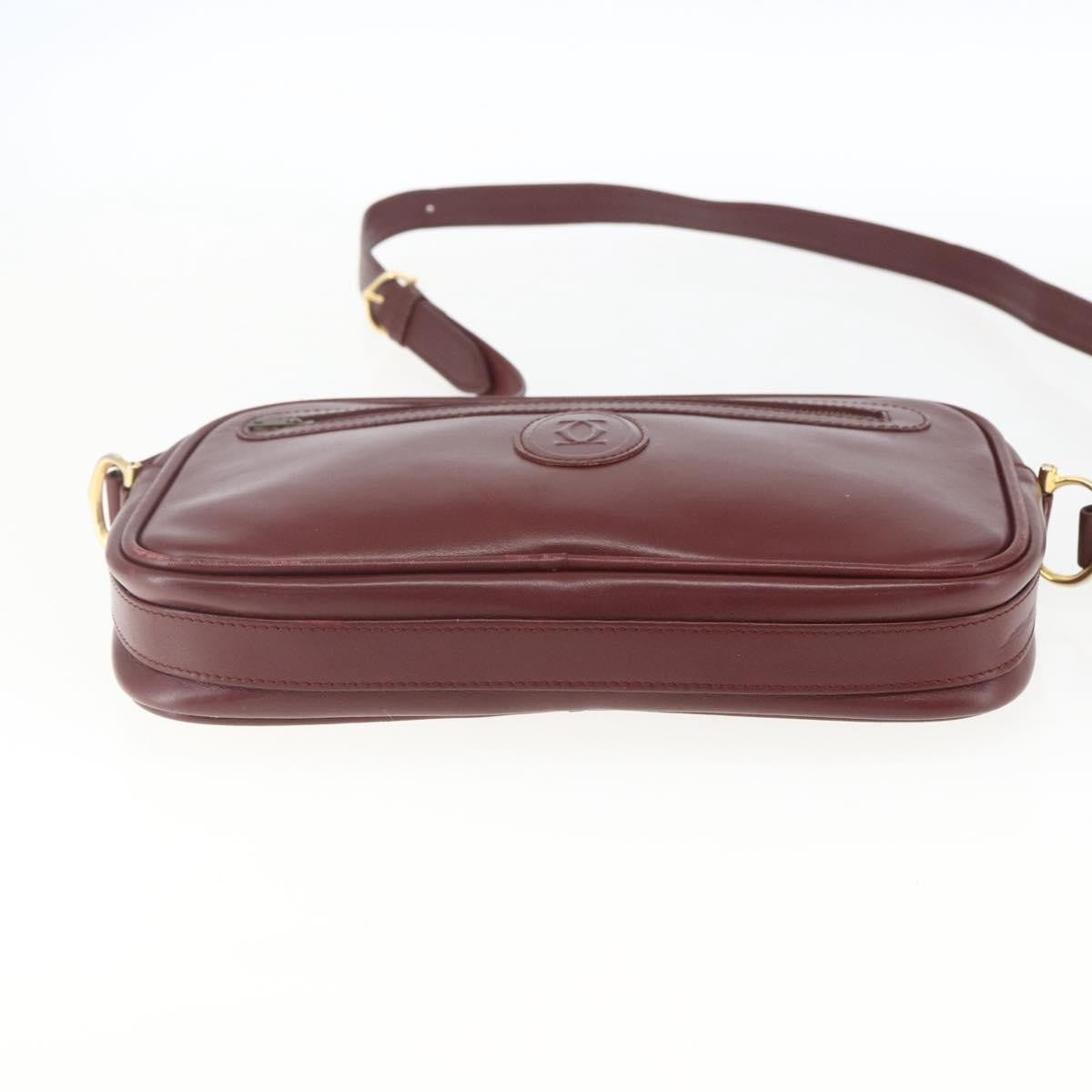 cartier Must de Cartier Shoulder Bag Leather, BURGUNDY, LEATHER, Shoulder bag