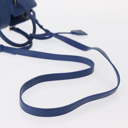 Saint Laurent Monogram Cabas Leather, BLUE, LEATHER, Handbag