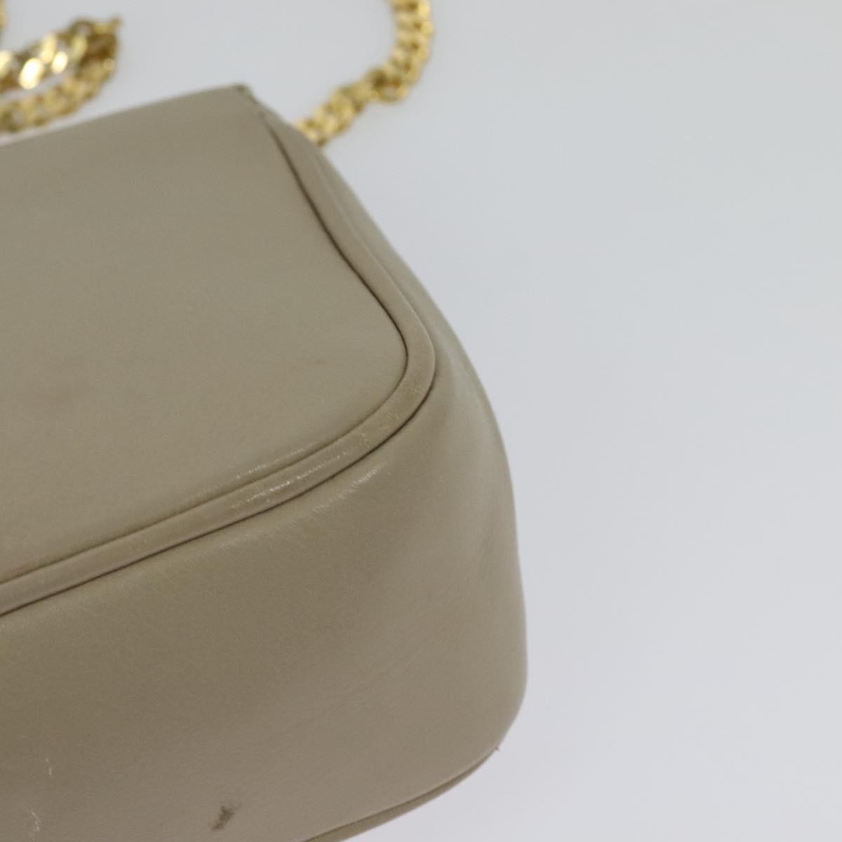 Celine Shoulder Bag Leather, BEIGE, LEATHER, Shoulder bag