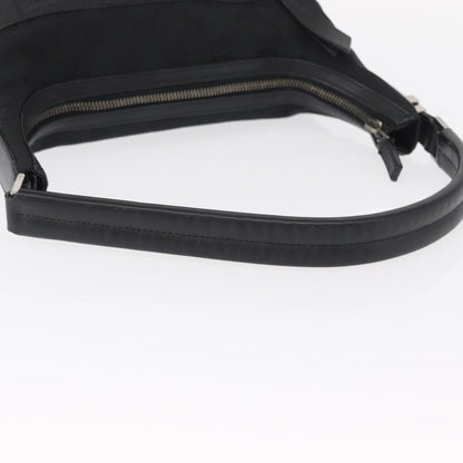 Gucci Vintage Shoulder Bag GG Canvas and Leather, BLACK, CANVAS, Shoulder bag