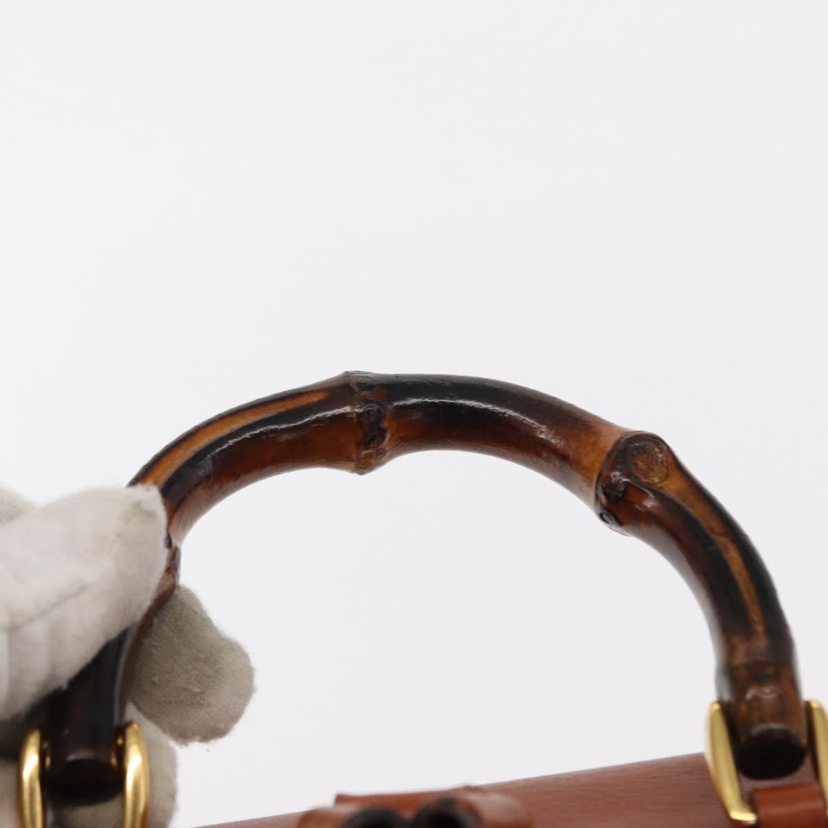 Gucci Vintage Bamboo Backpack Leather, BROWN, LEATHER, Backpack