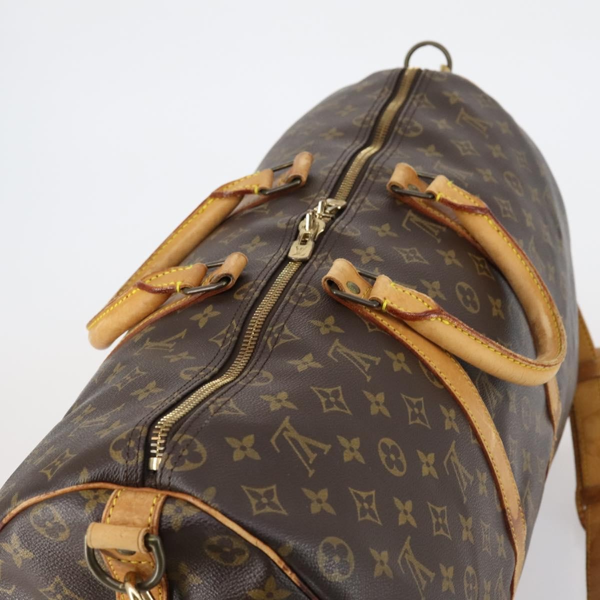 Louis Vuitton Keepall Bandouliere Bag Monogram Canvas, BROWN, CANVAS, Travel bag