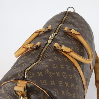 Louis Vuitton Keepall Bandouliere Bag Monogram Canvas, BROWN, CANVAS, Travel bag