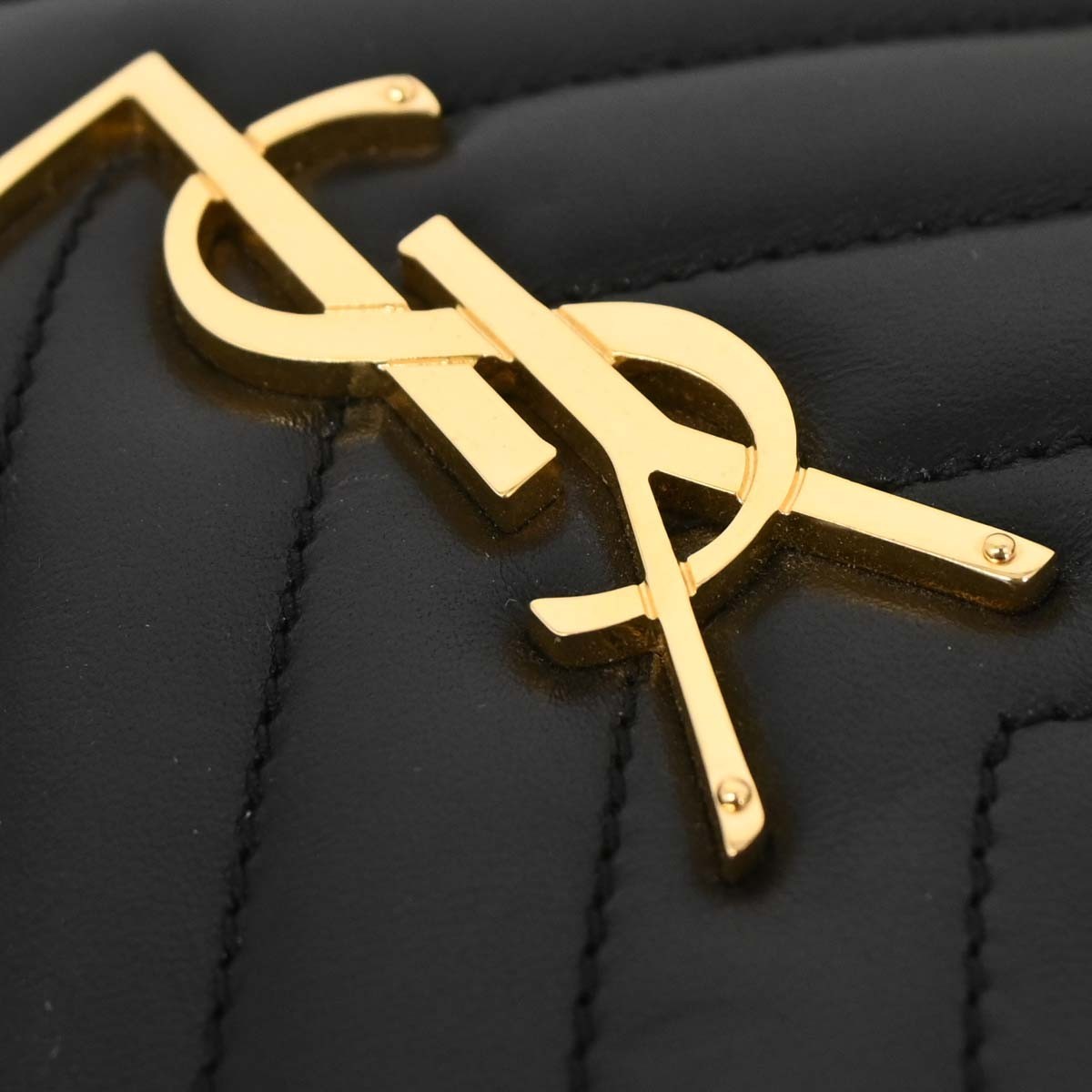 Saint Laurent Love Heart Chain Bag Leather, BLACK, LEATHER, Shoulder bag