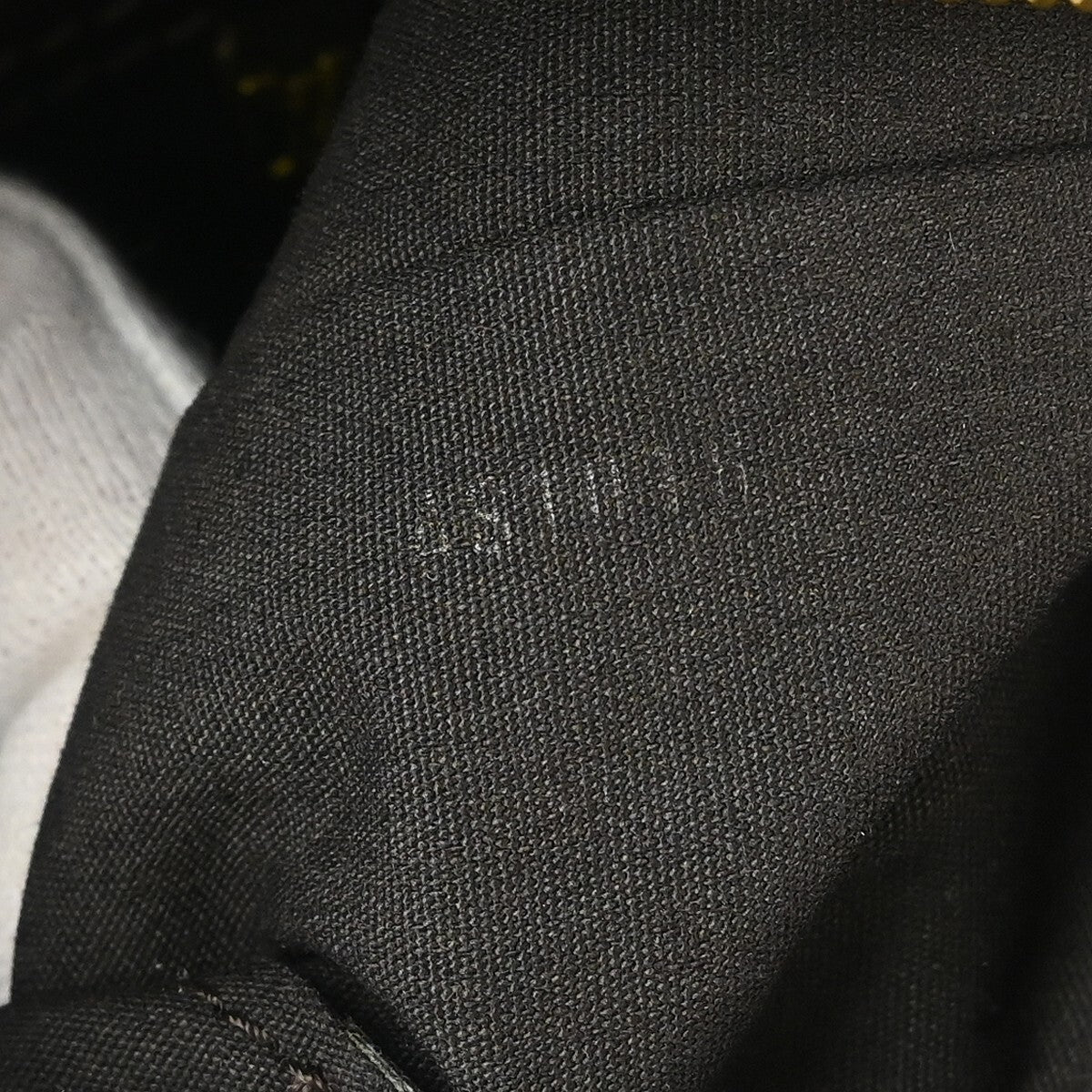 Louis Vuitton Boulogne Handbag Mini Lin, BROWN, CANVAS, Shoulder bag