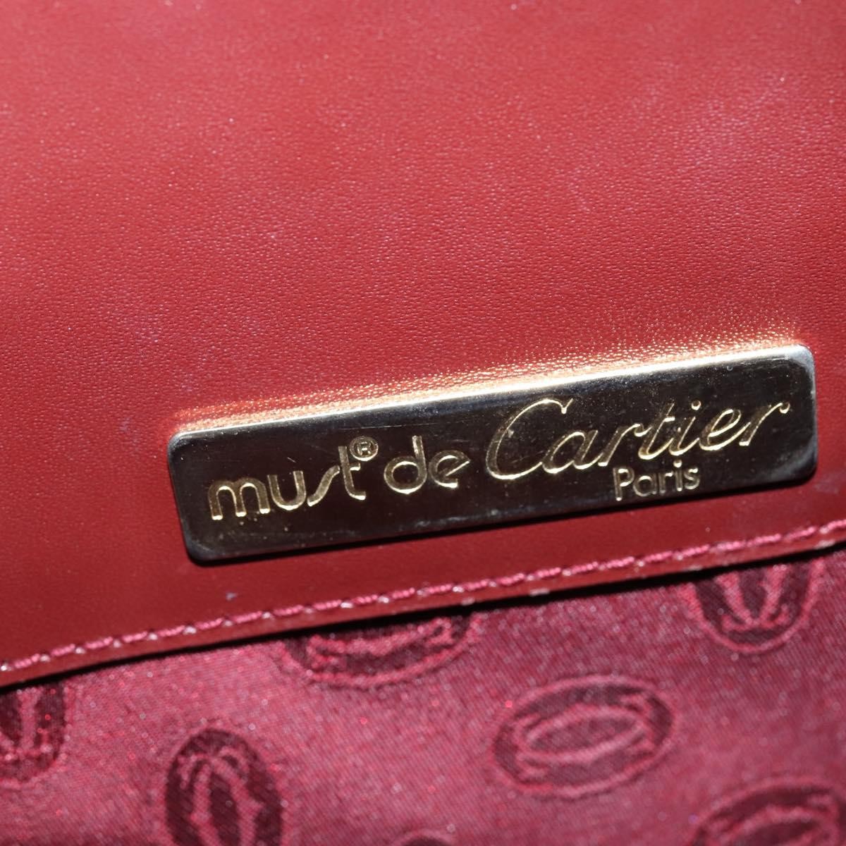 cartier Must de Cartier Shoulder Bag Leather, BURGUNDY, LEATHER, Shoulder bag