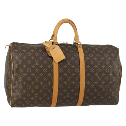 Louis Vuitton Keepall Bag Monogram Canvas, BROWN, CANVAS, Travel bag