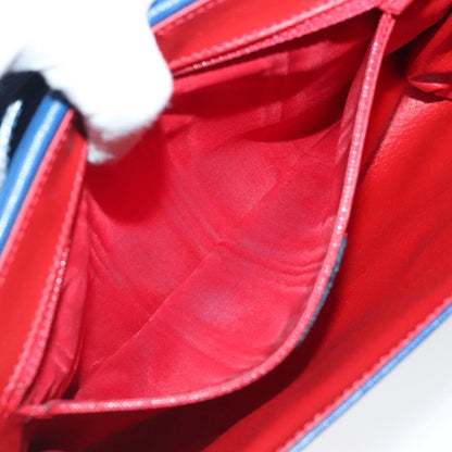 Celine Vintage Circle Logo Crossbody Bag Leather, BLUE, LEATHER, Crossbody bag