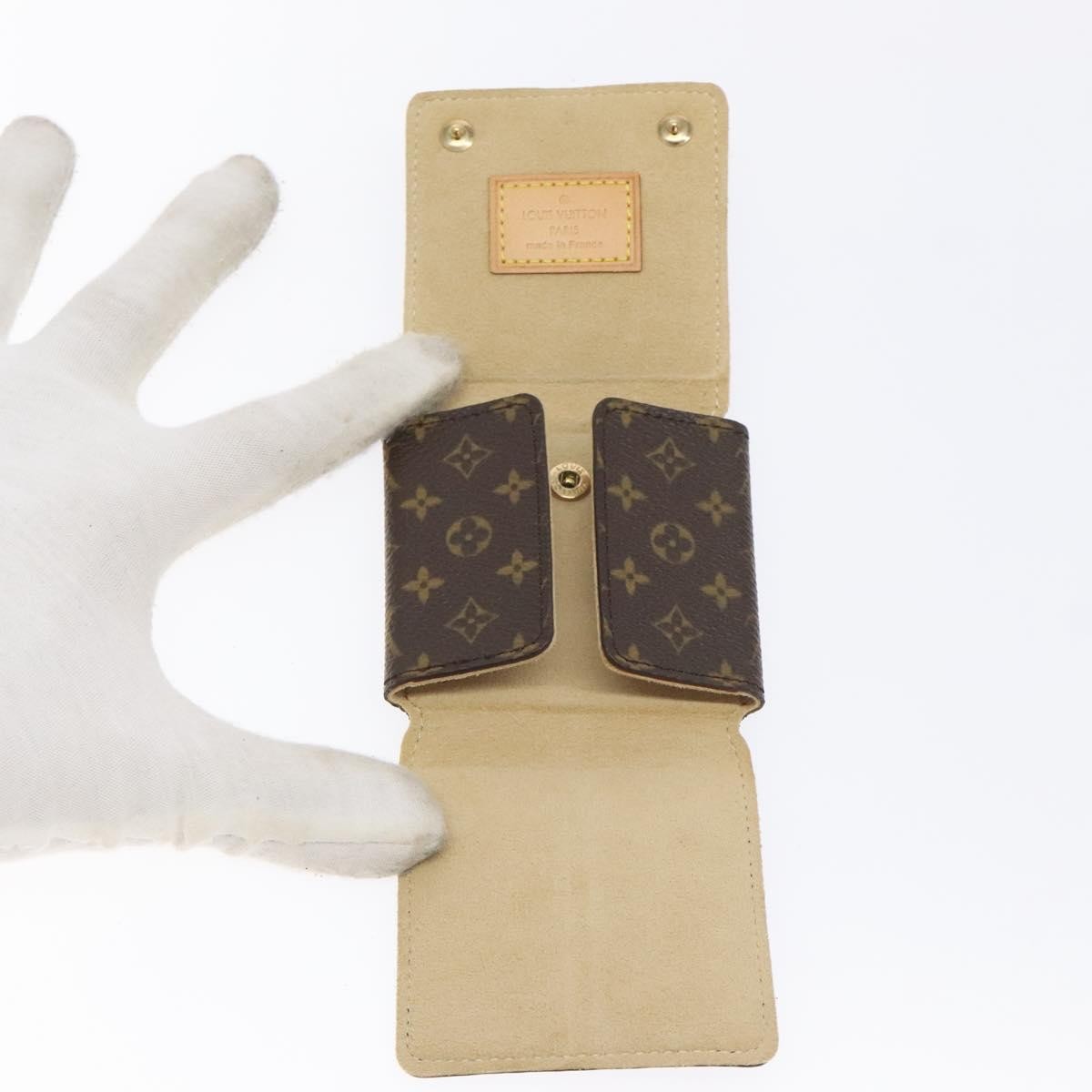 Louis Vuitton CASE JEWELRY BOX Canvas, BROWN, CANVAS, Wallets